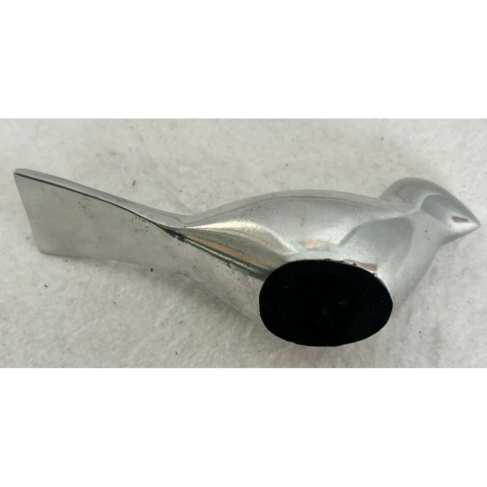 MCM Bird Silver Plate Figurine Paperweight Minamalist Vintage Teacher Gift